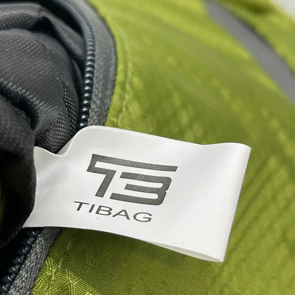 TIBAG Unisex OS Green Packable Travel Duffel Backpack Lightweight Ripstop Bag
